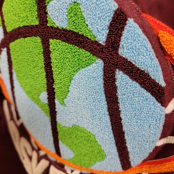 Just Don x ALL CITY Mens Snap Up Basketball Jacket Sz Medium Burgundy Ret $195 - Picture 11 of 14
